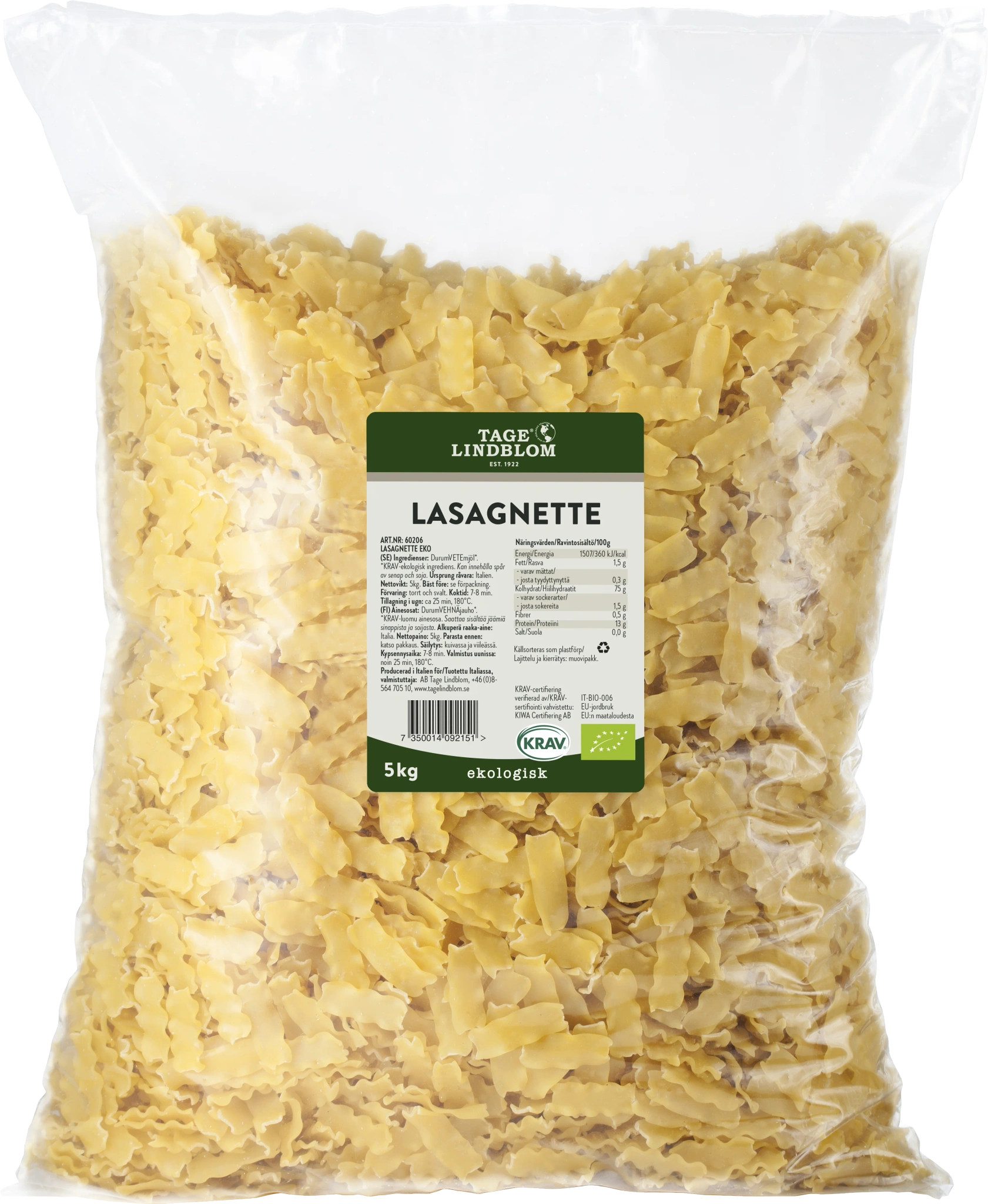 Lasagnette KRAV