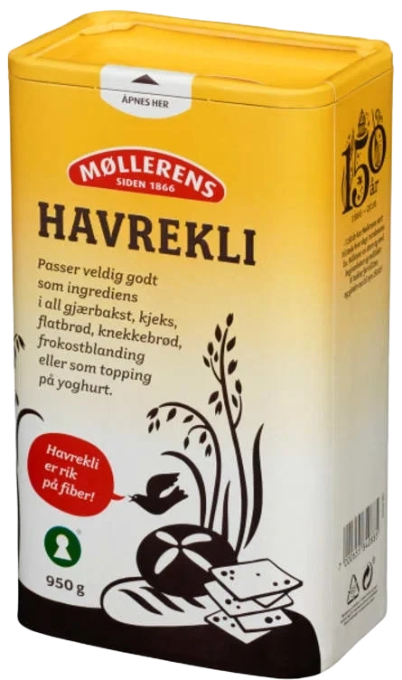 Havrekli 950g boks Møllerens