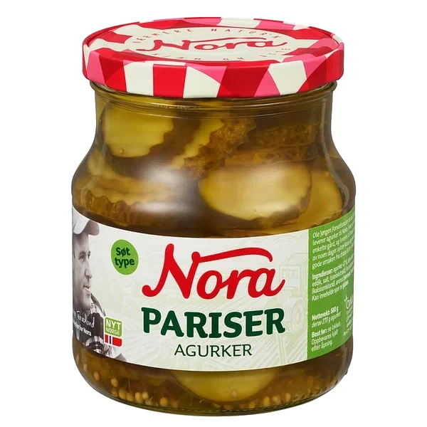 Pariseragurker 580g Nora
