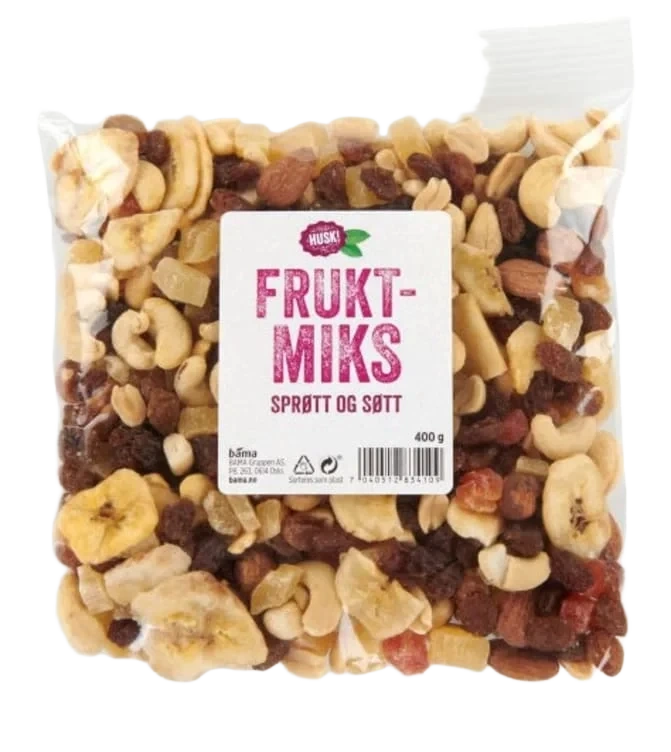 Frukt- & Nøttemiks 400g Husk!