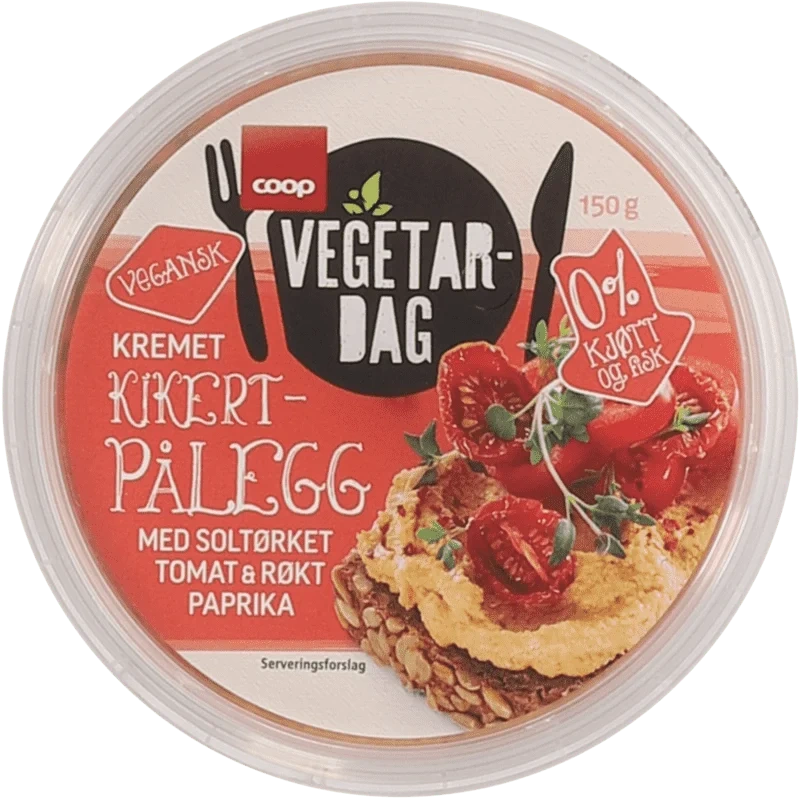 Coop Vegetardag Kikerpålegg Tomat&Paprika 150g