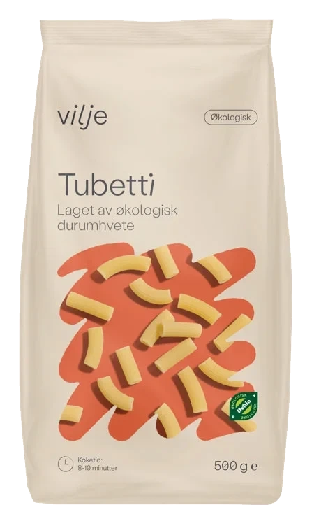 Pasta Tubetti Økologisk 500g Vilje
