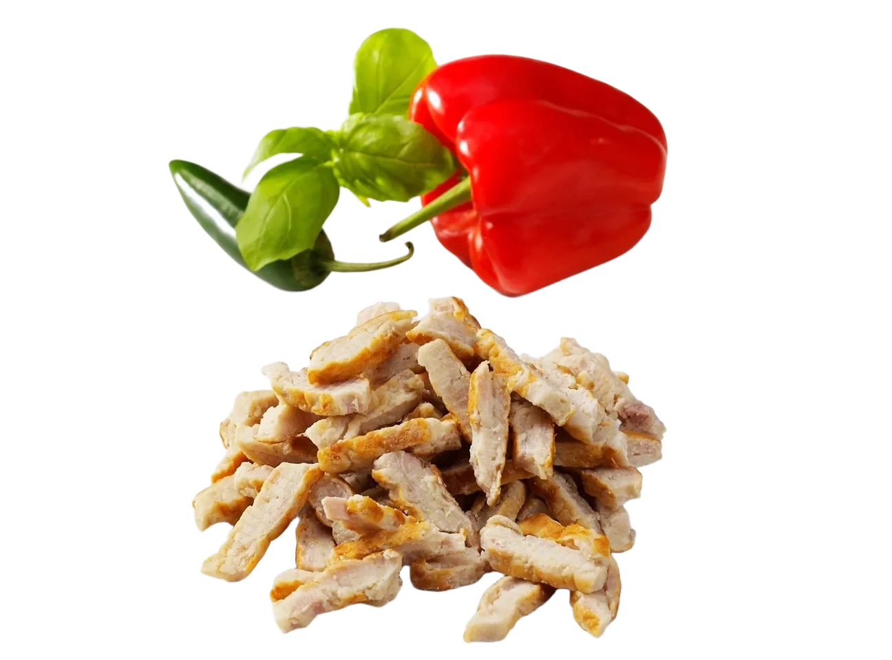 KYCKLINGKÖTT, STEKT, STRIMLAT