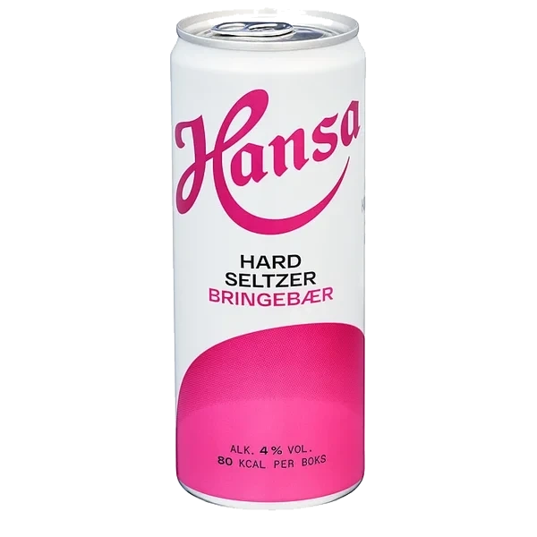 Hansa Hard Seltzer Bringebær 0,33l boks
