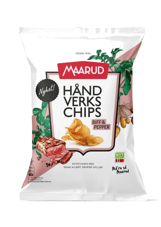 Håndverkschips Biff&Pepper&Onion 150g