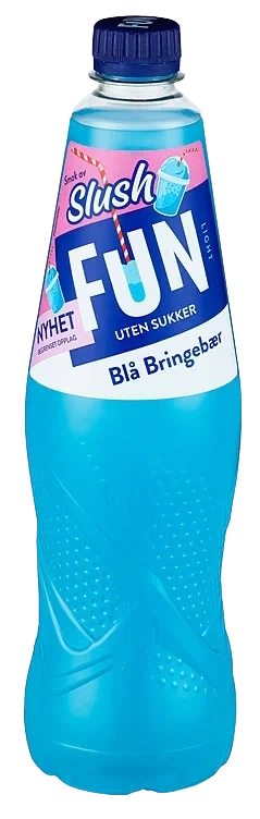 Fun Light Slush Blå Bringebær 0,8l