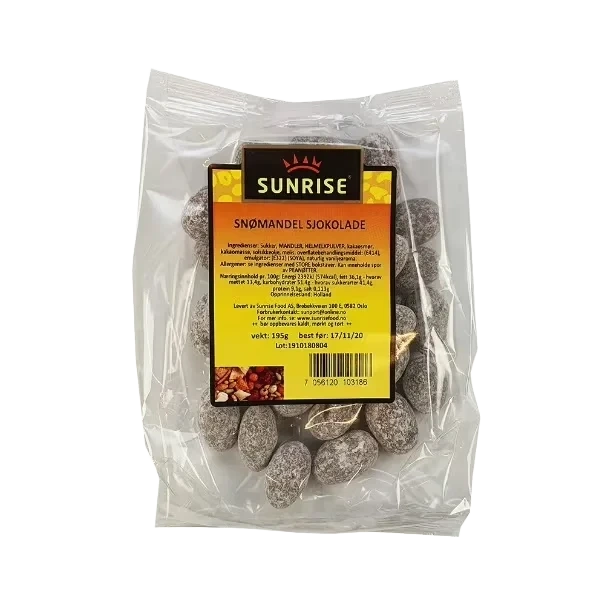 Sunrise Snømandelsjokolade 170g