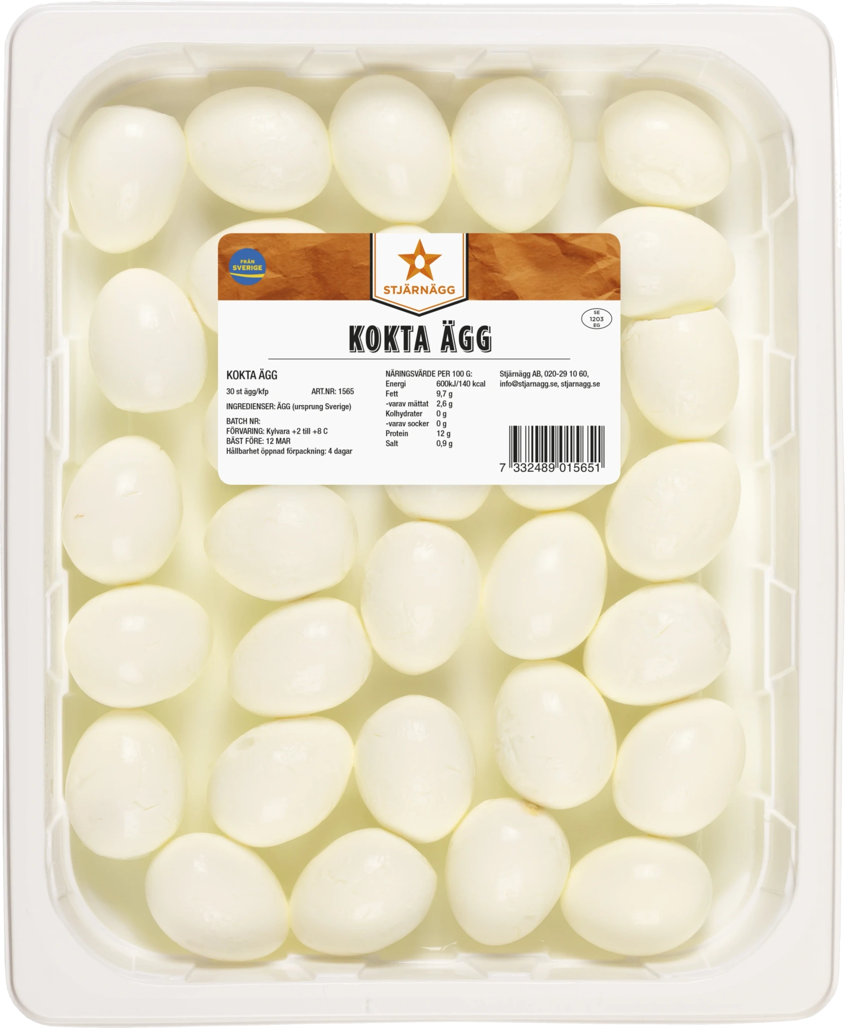 Kokta skalade ägg