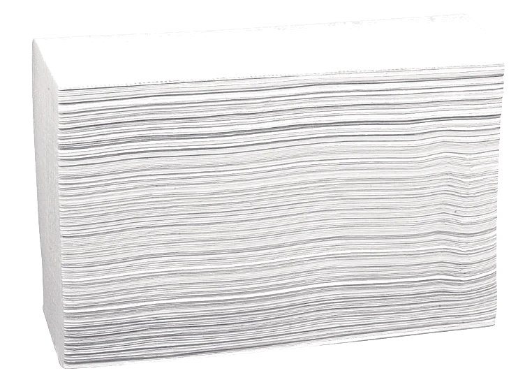 Papir-håndkleark 2-lags 24x23,5cm 100% nyfiber  150stk
