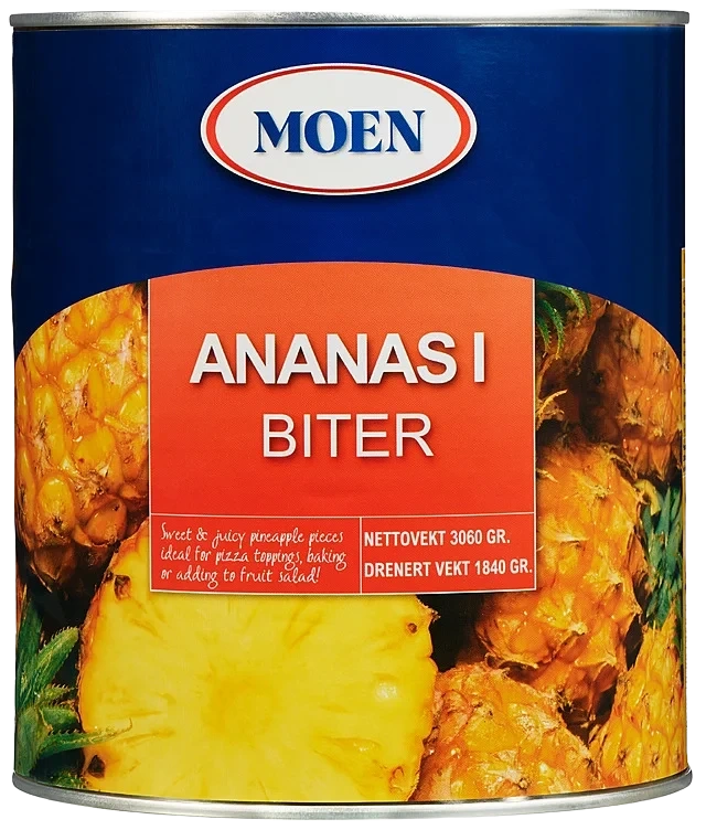 Ananas i Biter 3kg Moen
