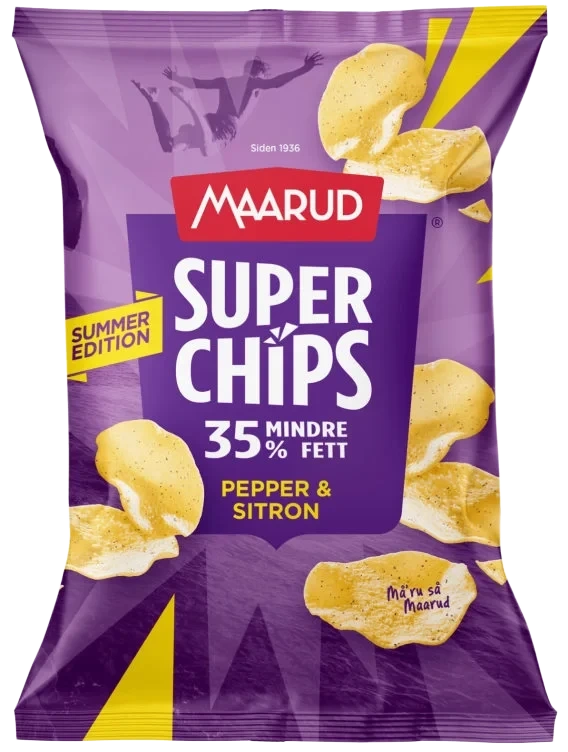Superchips Pepper&Sitron 125g Maarud