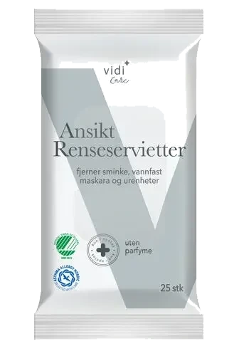 Vidi Care ansikt renseservietter 25 stk