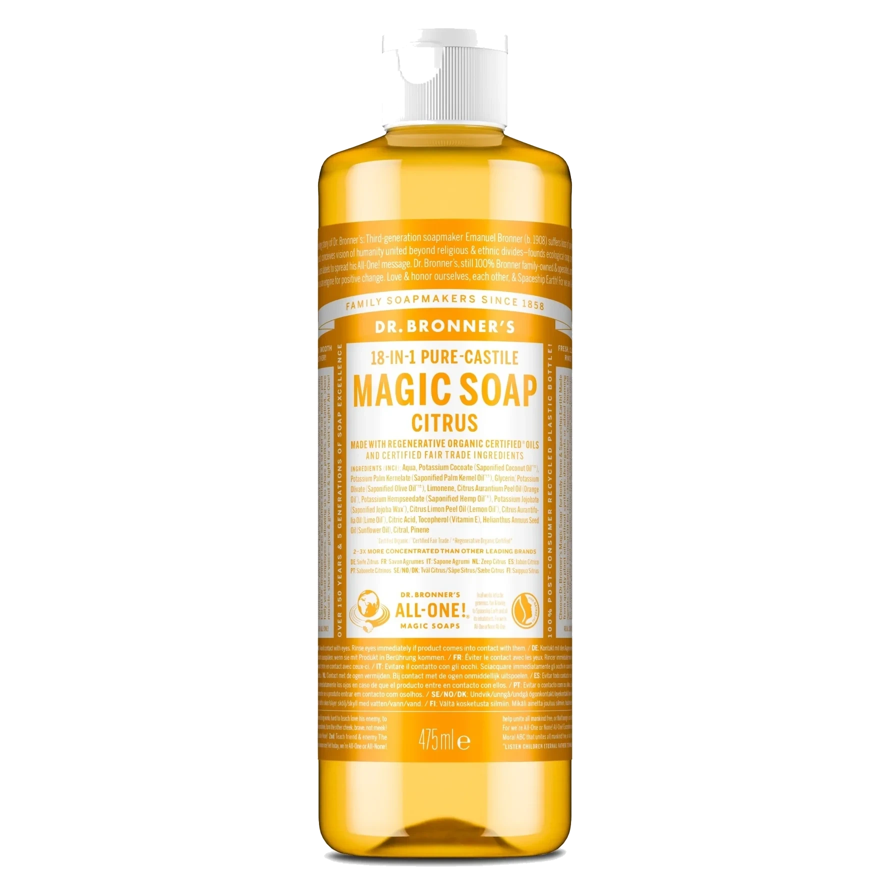 Dr. Bronner's Citrus Liquid Soap 475 ml