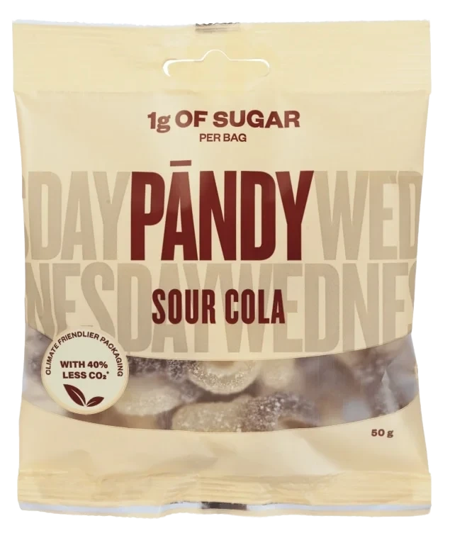 Candy Sour Cola u/Sukker 50g Pandy