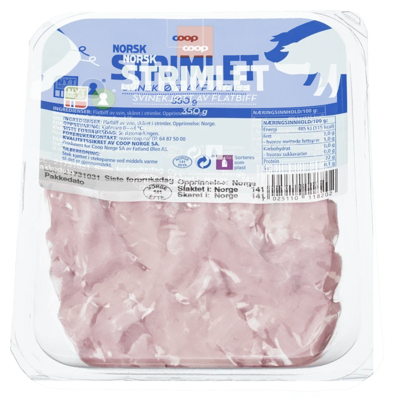 Coop Strimlet Svinekjøtt 350g