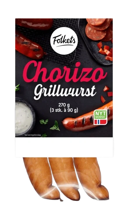 Pølse Chorizo 270g Folkets