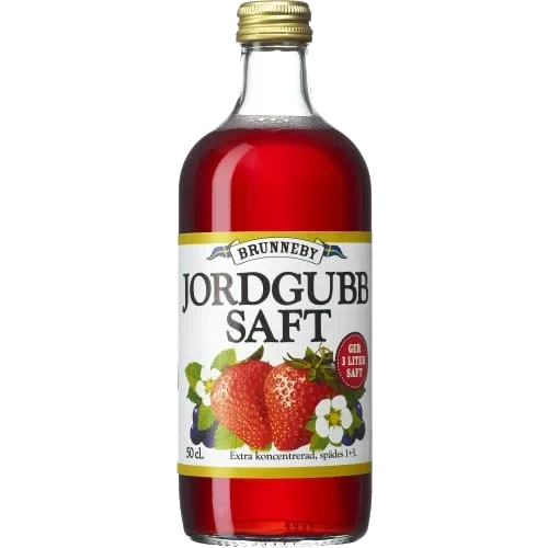 Jordgubb Extra Koncentrerad Saft Glas