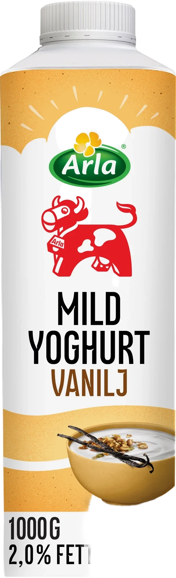Mild yoghurt vanilj 2%