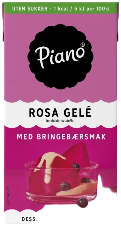 Piano Gelé Bringebærsmak uten 1/2l Tine