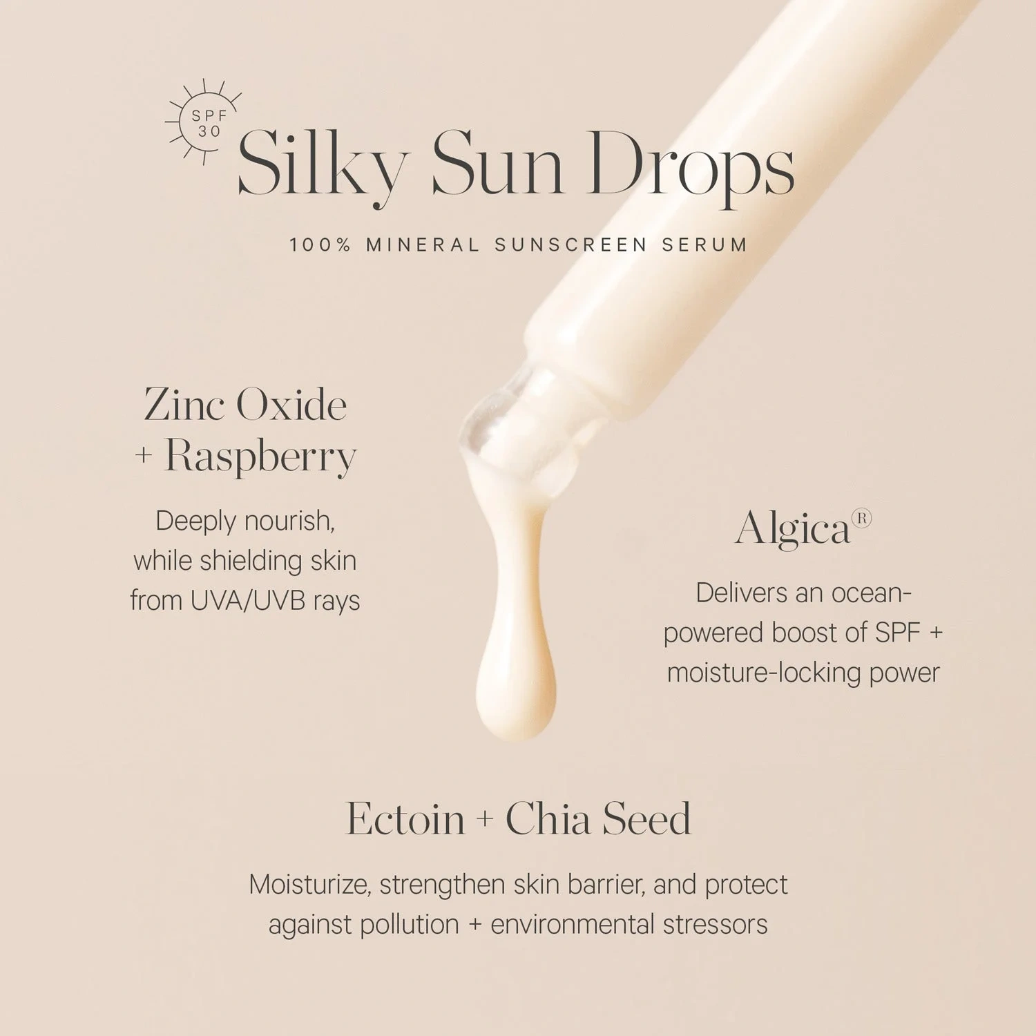 KORA Organics Silky Sun Drops 100% Mineral Sunscreen Serum