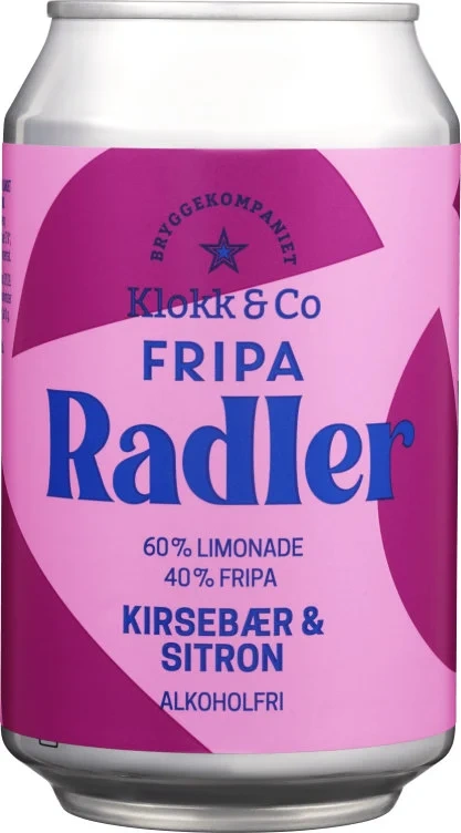 Fripa Radler Kirsebær 0,33l boks Klokk&Co