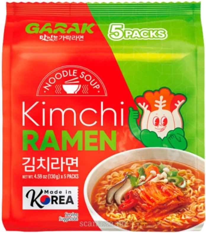Garak Kimchi Ramen 5-pack 650g