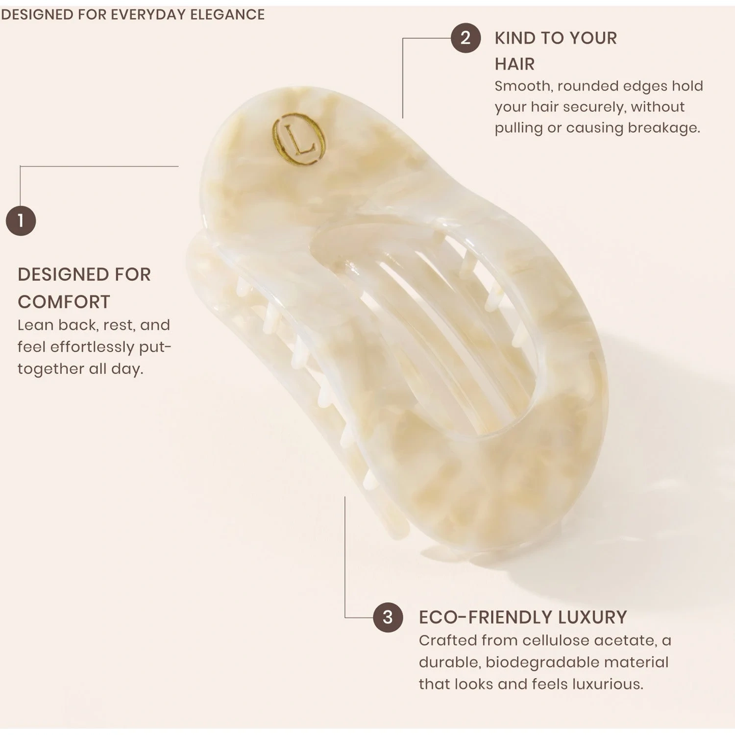 Lenoites Eco-Friendly Flat Hair Clip