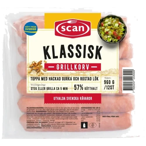Grillkorv med Skinn
