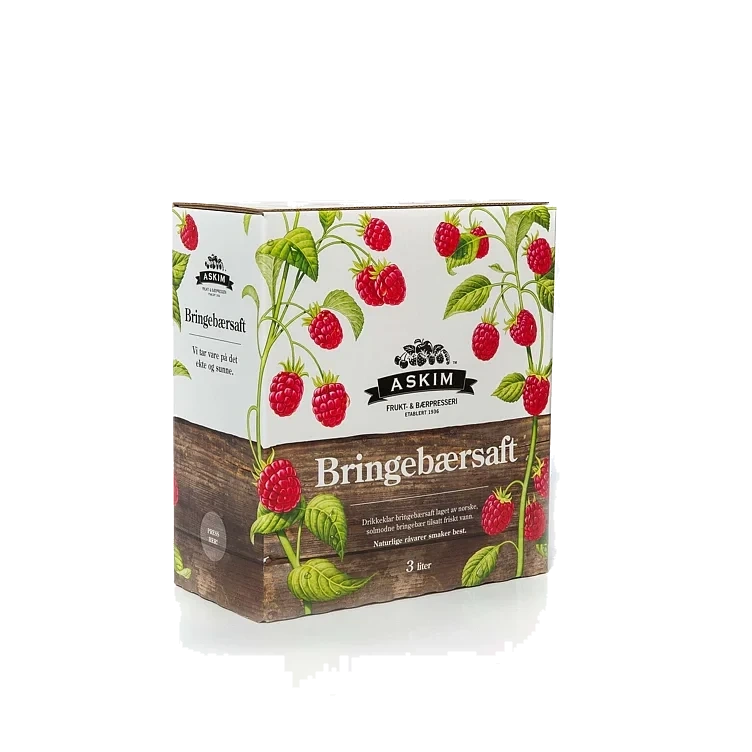 Bringebærsaft drikkeklar  3l