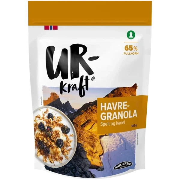 Havregranola Spelt&Kanel 340g Urkraft