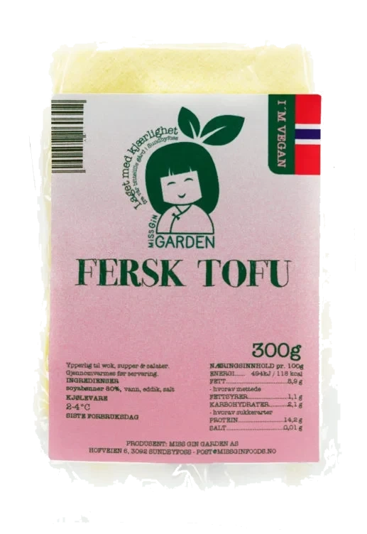 Norsk Tofu Fersk 300g Miss Gin Garden Kjøl