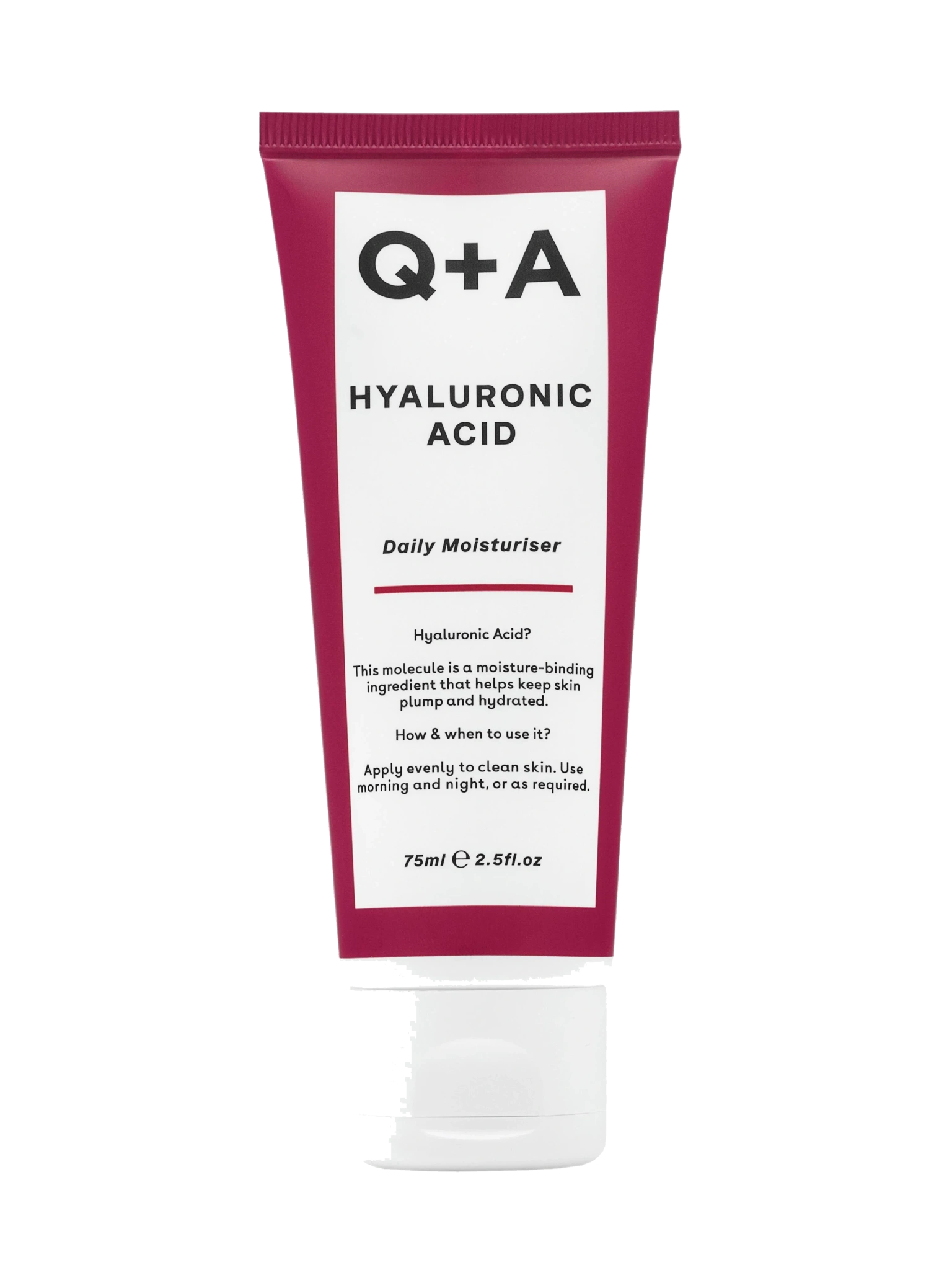 Q+A Hyaluronic Acid Daily Moisturiser, 75 ml