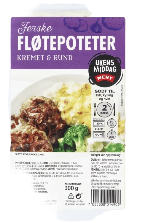 Fløtepoteter 300g Meny