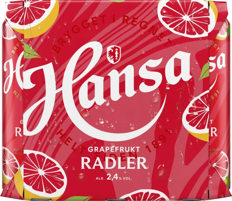 Hansa Radler Grapefrukt 0,5lx6 boks