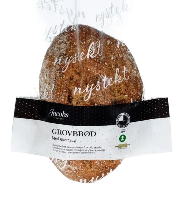 Grovbrød m/Spiret Rug 720g Jacobs Utvalgte