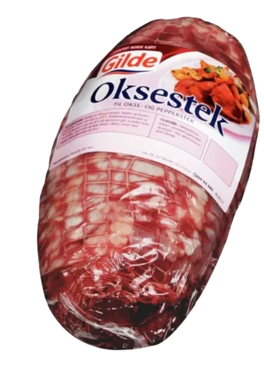 Oksestek Surret Av Storfe Bog pr Kg