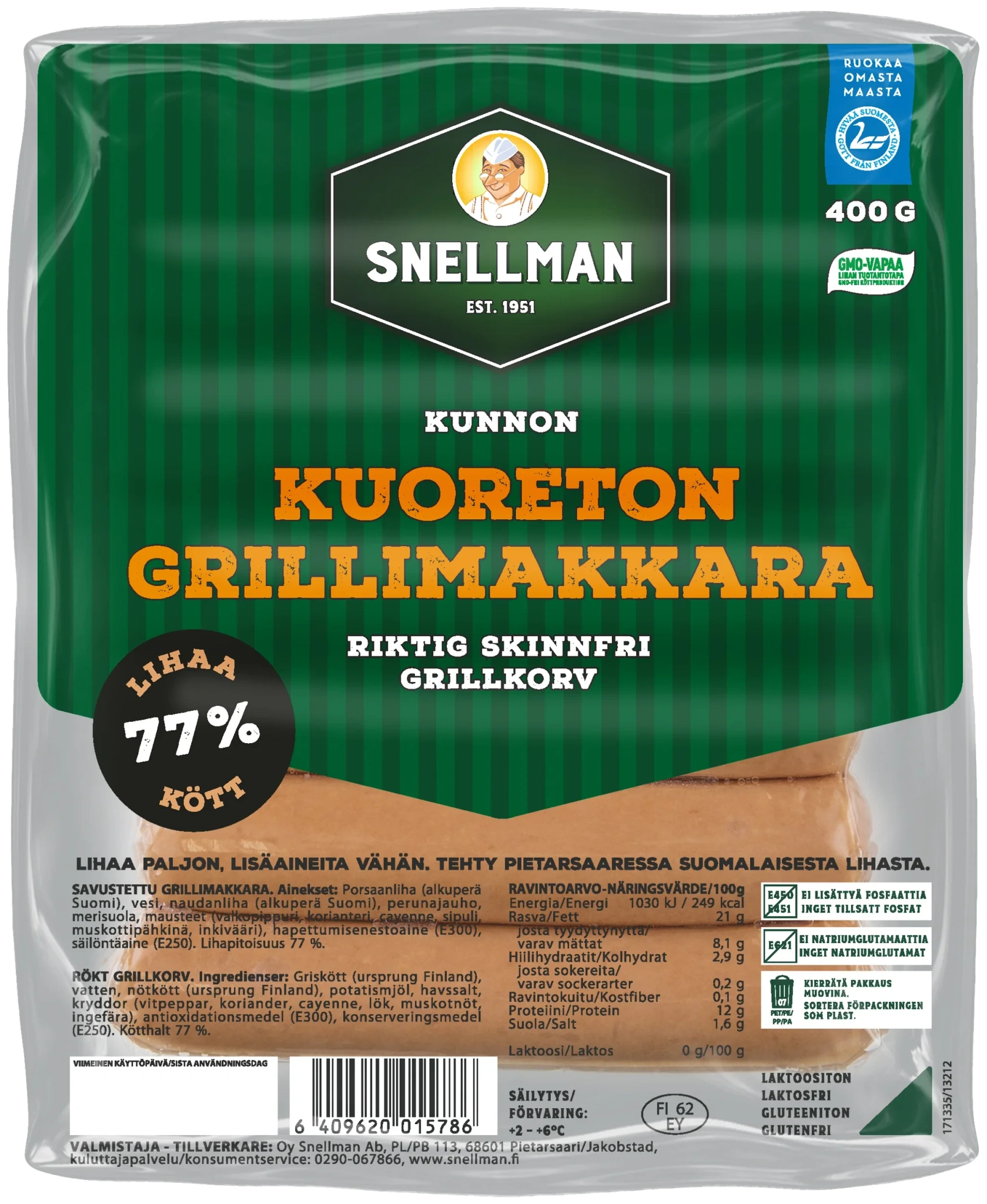 Riktig skinnfri grillkorv