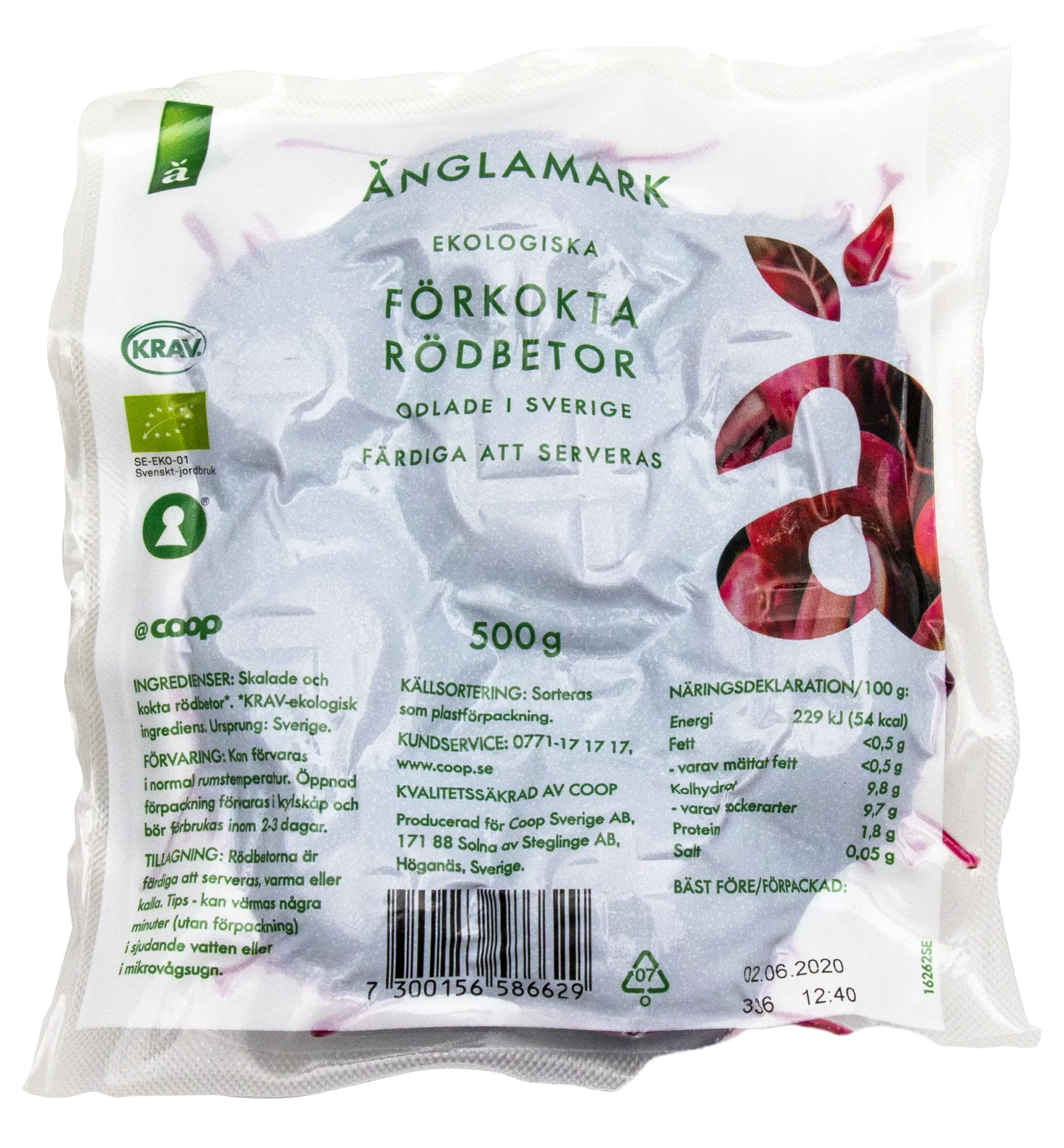 Rödbeta förkokt KRAV Änglamark