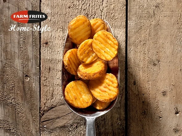 FARM FRITES FROSEN Home-Style Rustika Skivor Kryddig