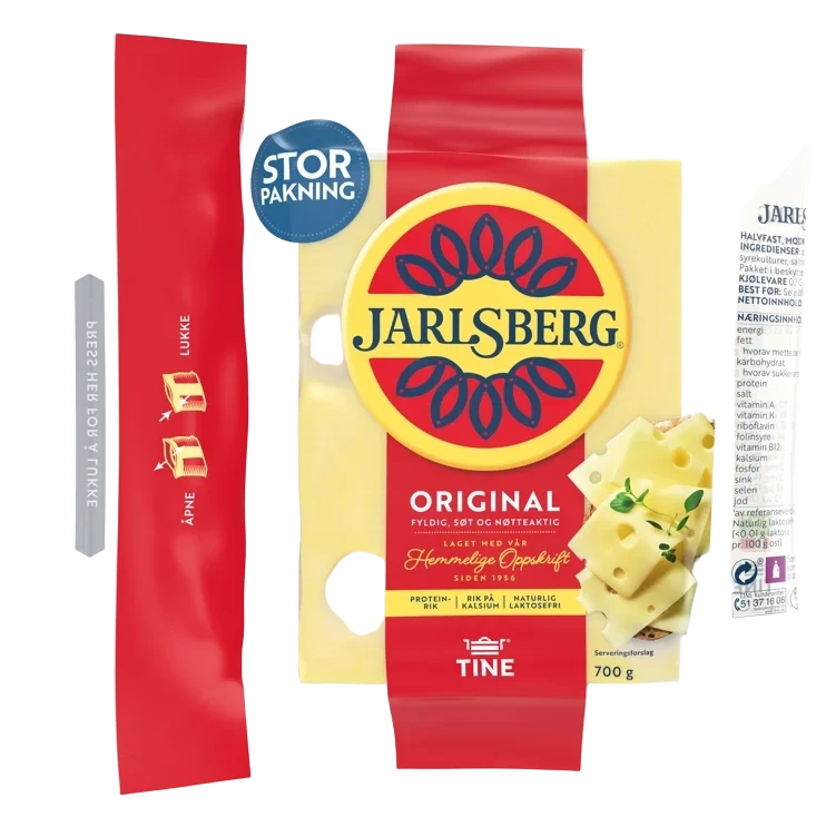 Jarlsberg Skorpefri 700g Tine