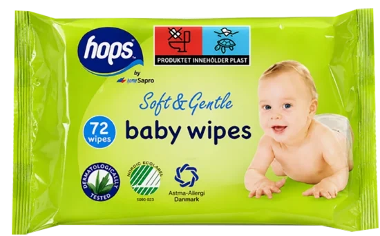 Hops Babywipes Aloe Vera 72stk