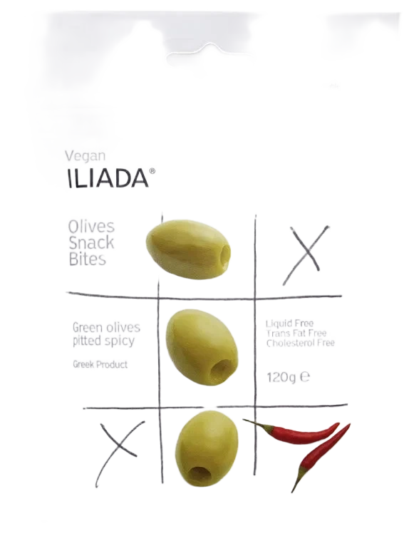 Oliven Grønn m/Chili u/Sten 120g Iliada