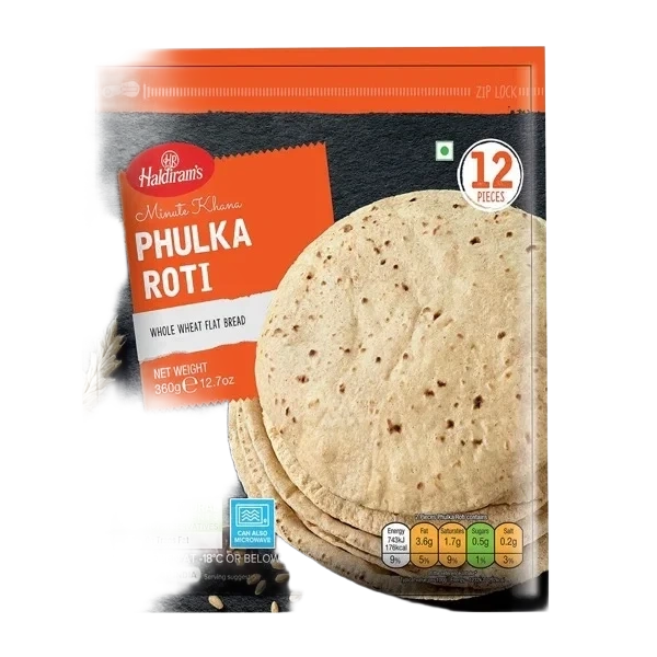 Haldiram's Phulka Roti Vegansk 360g