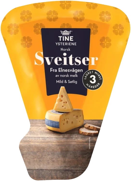 Sveitserost 28% m/Skorpe Ca500g Tine
