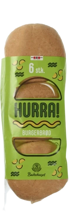 Burgerbrød Hurra 6stk 480g Bakehuset