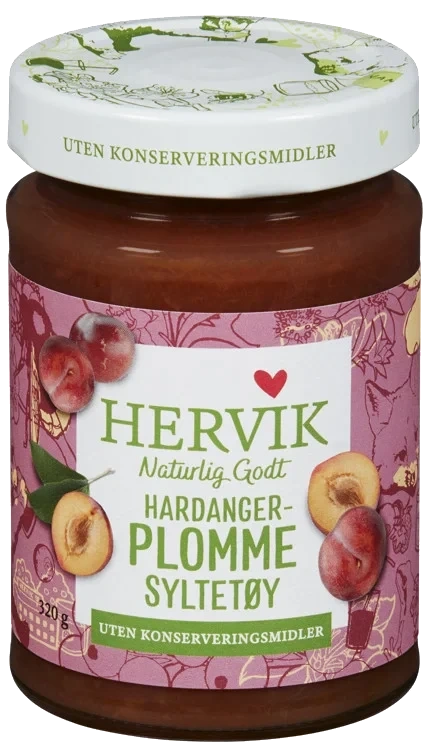 Hervik Hardangerplommesyltetøy 320g