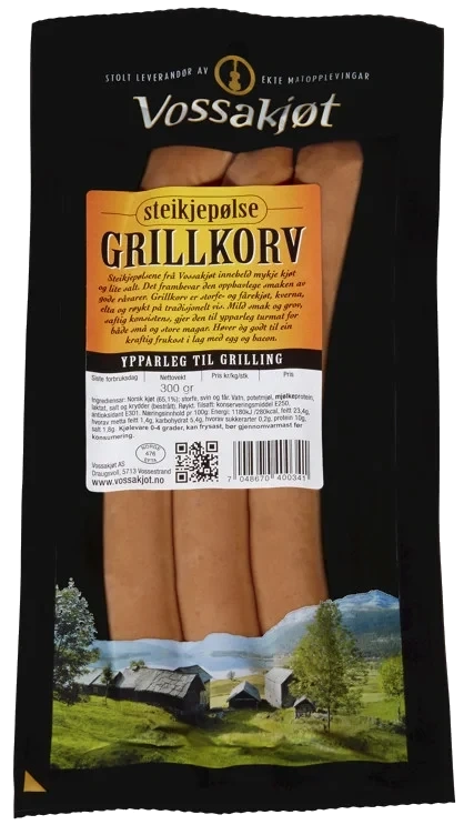Grillkorv 300g Vossakjøt
