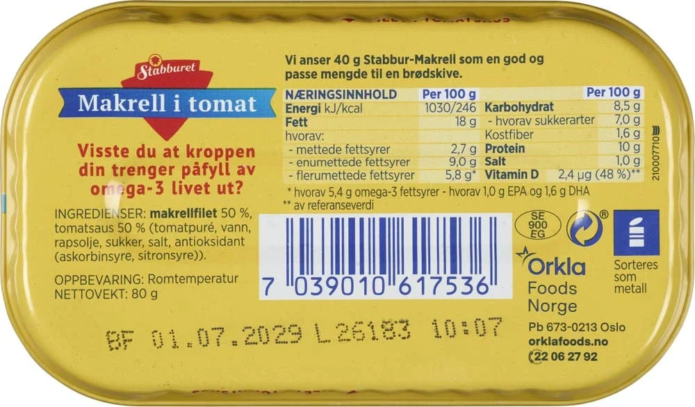 Stabburet Makrell i tomat