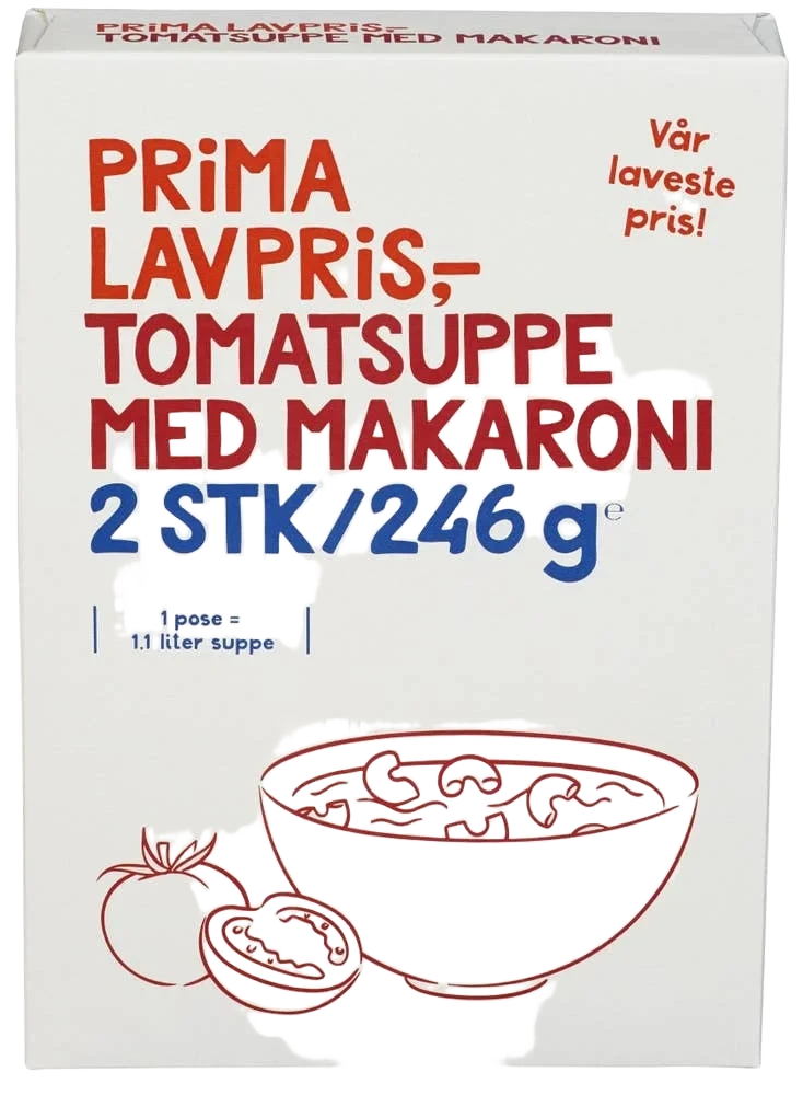 Tomatsuppe med makaroni 2pk, 246 g