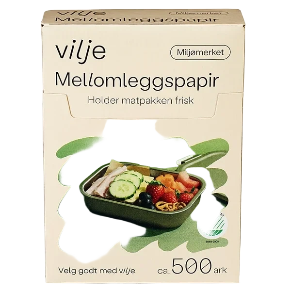 Mellomleggspapir 500ark Vilje